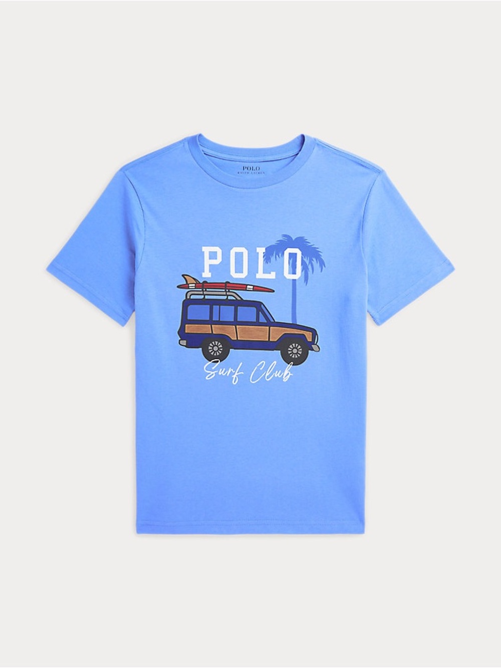 POLO RALPH LAUREN CAR-PRINT COTTON JERSEY TEE BLUE KIDS 2